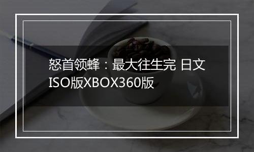 怒首领蜂:最大往生完 日文ISO版XBOX360版