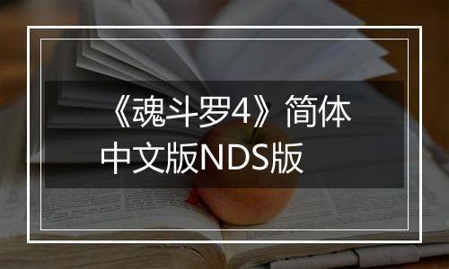 《魂斗罗4》简体中文版NDS版