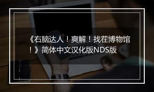 《右脑达人！爽解！找茬博物馆！》简体中文汉化版NDS版