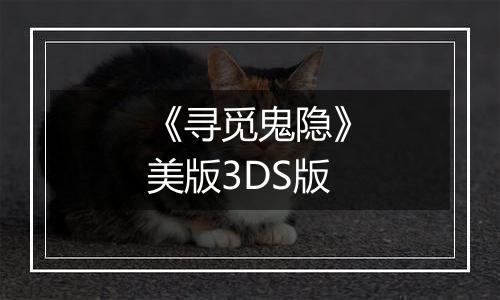 《寻觅鬼隐》美版3DS版