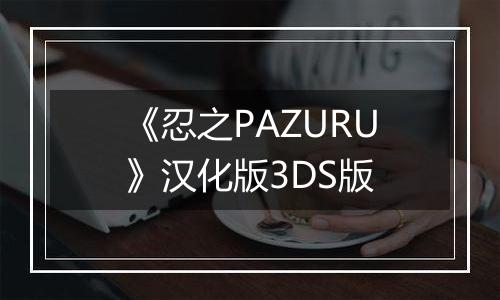《忍之PAZURU》汉化版3DS版