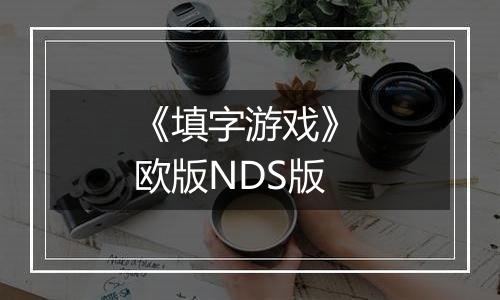 《填字游戏》 欧版NDS版
