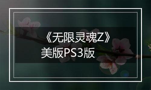 《无限灵魂Z》美版PS3版