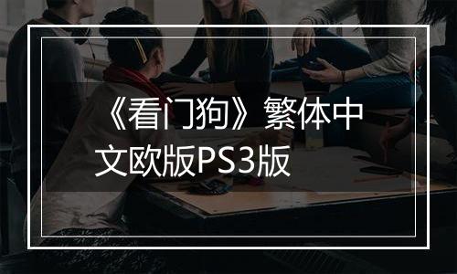 《看门狗》繁体中文欧版PS3版