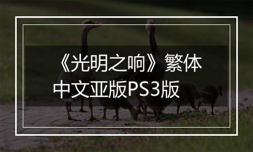《光明之响》繁体中文亚版PS3版