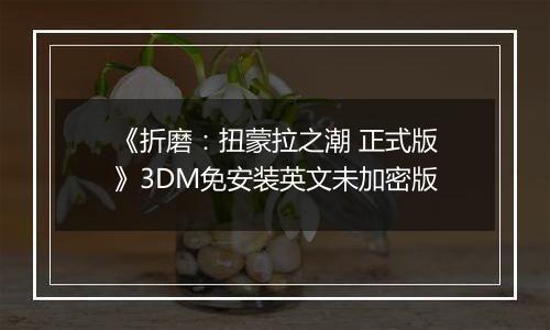 《折磨：扭蒙拉之潮 正式版》3DM免安装英文未加密版