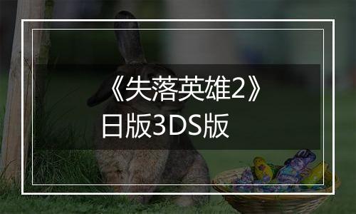 《失落英雄2》日版3DS版