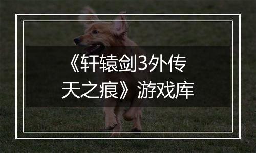 《轩辕剑3外传 天之痕》游戏库
