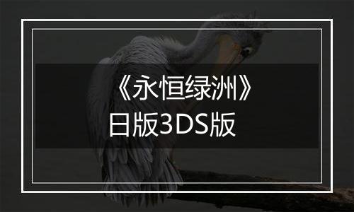 《永恒绿洲》日版3DS版