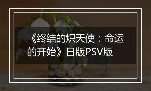 《终结的炽天使：命运的开始》日版PSV版