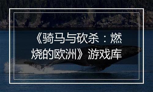 《骑马与砍杀：燃烧的欧洲》游戏库