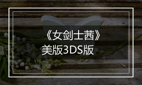 《女剑士茜》美版3DS版