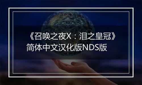 《召唤之夜X：泪之皇冠》简体中文汉化版NDS版