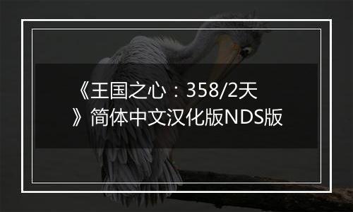 《王国之心：358/2天》简体中文汉化版NDS版
