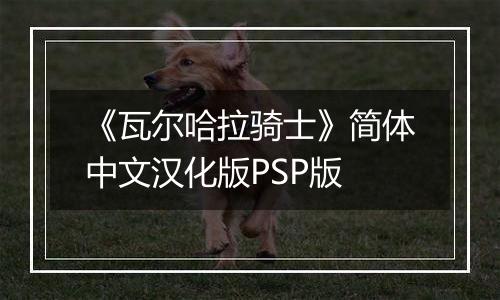 《瓦尔哈拉骑士》简体中文汉化版PSP版