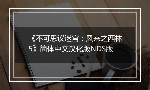 《不可思议迷宫：风来之西林5》简体中文汉化版NDS版