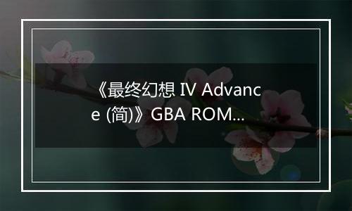 《最终幻想 IV Advance (简)》GBA ROM 中文版