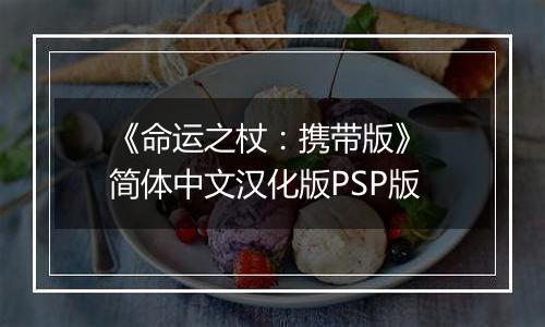 《命运之杖：携带版》 简体中文汉化版PSP版