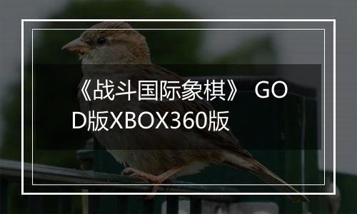 《战斗国际象棋》 GOD版XBOX360版