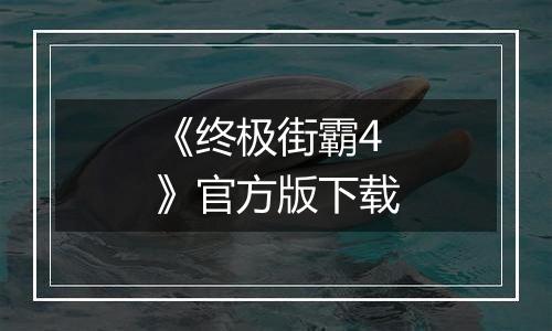 《终极街霸4》官方版下载