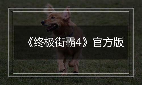 《终极街霸4》官方版