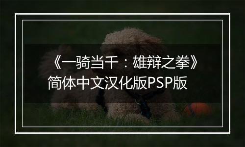 《一骑当千：雄辩之拳》简体中文汉化版PSP版