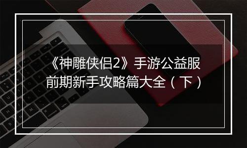 《神雕侠侣2》手游公益服前期新手攻略篇大全（下）