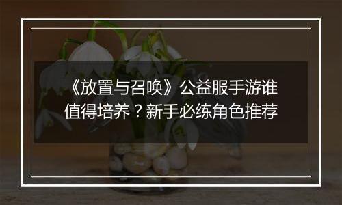 《放置与召唤》公益服手游谁值得培养？新手必练角色推荐