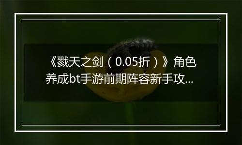 《戮天之剑（0.05折）》角色养成bt手游前期阵容新手攻略。
