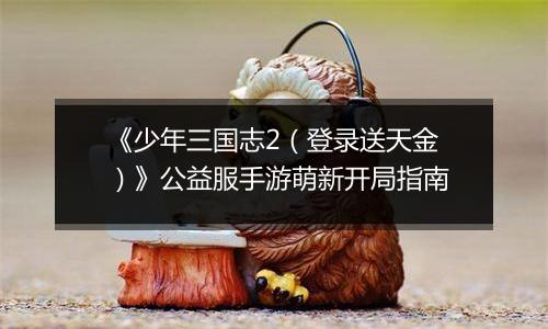 《少年三国志2（登录送天金）》公益服手游萌新开局指南