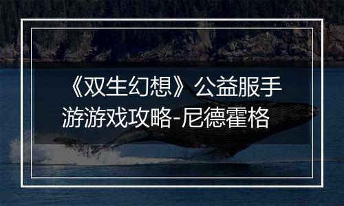 《双生幻想》公益服手游游戏攻略-尼德霍格