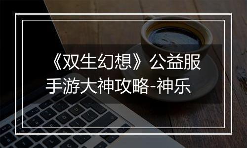 《双生幻想》公益服手游大神攻略-神乐