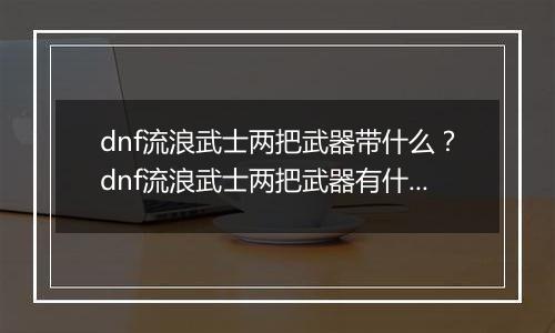 dnf流浪武士两把武器带什么？dnf流浪武士两把武器有什么用