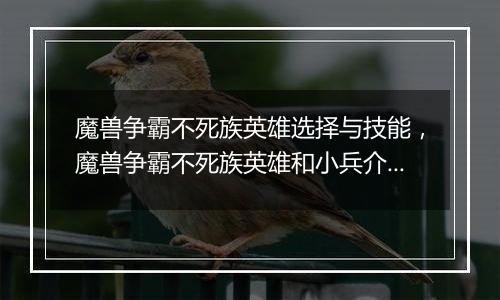 魔兽争霸不死族英雄选择与技能，魔兽争霸不死族英雄和小兵介绍