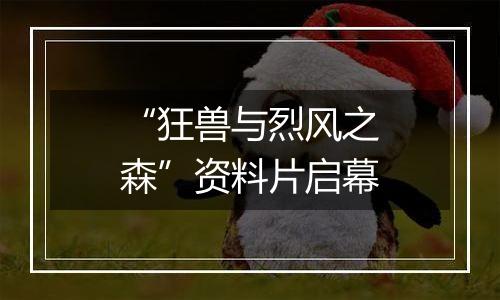 “狂兽与烈风之森”资料片启幕