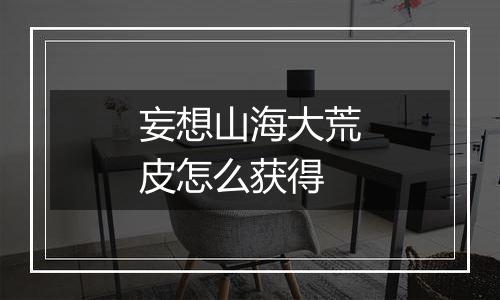 妄想山海大荒皮怎么获得