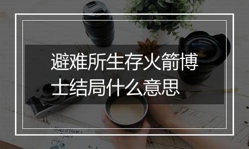 避难所生存火箭博士结局什么意思