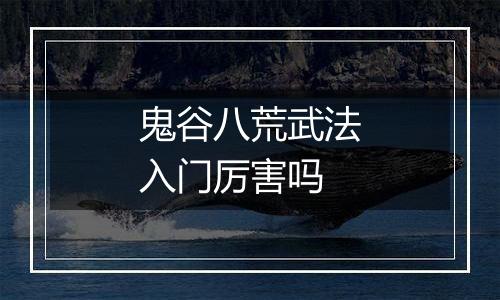 鬼谷八荒武法入门厉害吗