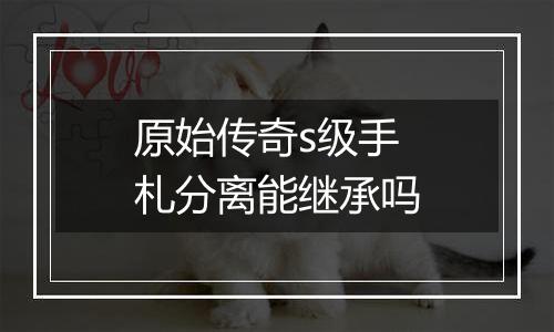 原始传奇s级手札分离能继承吗