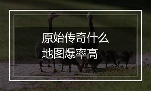 原始传奇什么地图爆率高