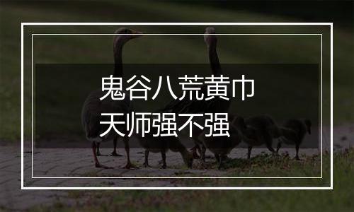 鬼谷八荒黄巾天师强不强