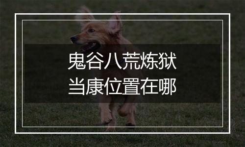 鬼谷八荒炼狱当康位置在哪