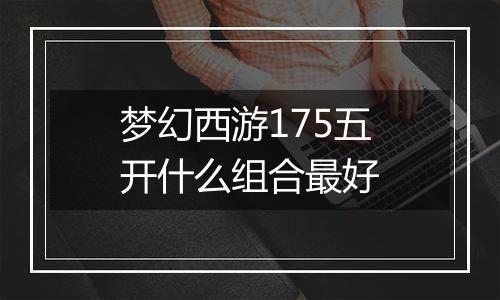 梦幻西游175五开什么组合最好