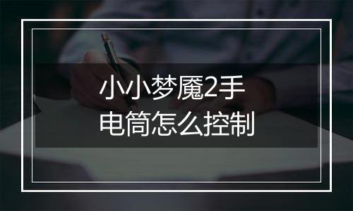 小小梦魇2手电筒怎么控制