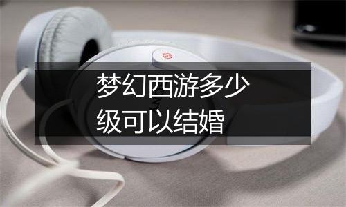 梦幻西游多少级可以结婚