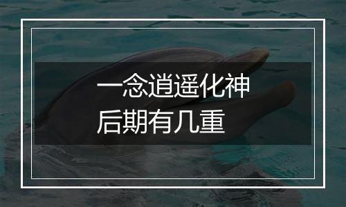 一念逍遥化神后期有几重