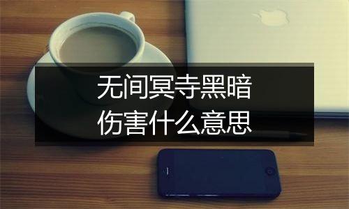 无间冥寺黑暗伤害什么意思