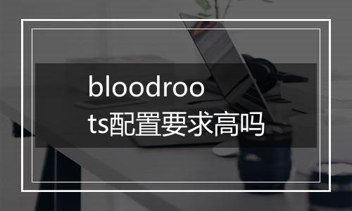bloodroots配置要求高吗