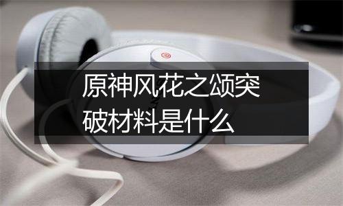 原神风花之颂突破材料是什么