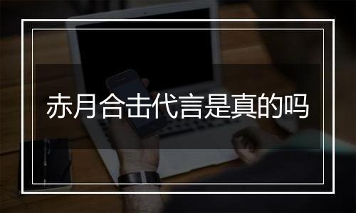 赤月合击代言是真的吗